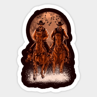 horse riding - Come at night Sticker